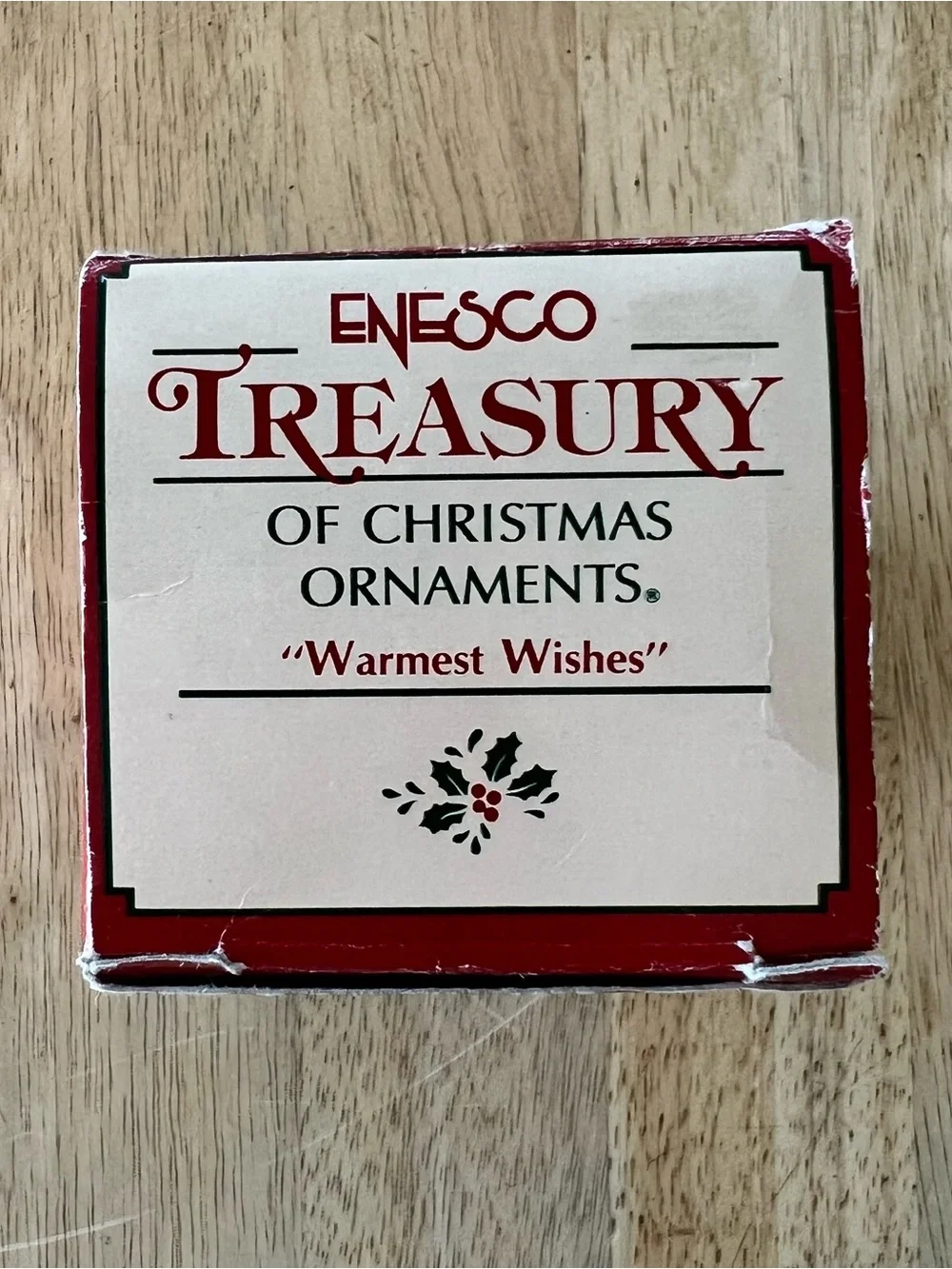 Vintage Enesco “Warmest Wishes” Ornament